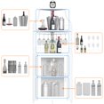 thumbnail image 3 of EDTara Corner Wine Cabinet with Removable Wine Rack, Wine Bar Cabinet with Barn Door and Adjustable Shelves, Industrial Wine Cabinet for Dining Room, Living Room,Kitchen, 3 of 8