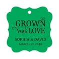 thumbnail image 1 of Darling Souvenir Grown With Love Personalized Fancy Frame Bonbonniere Wedding Party Favor Paper Tags-Green-100 Tags, 1 of 1