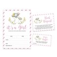 thumbnail image 1 of Inkdotpot Set Of 30Hippo Girl Baby Shower Invitations-Diaper Raffle Tickets And Baby Shower Book Request Cards Gender Neutral Invites Its A Boy Its A Girl, 1 of 1