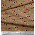 thumbnail image 2 of Soimoi Brown Georgette Viscose Fabric Musical Notes,Dot & Goggles Fashion Decor Fabric Printed Yard 42 Inch Wide, 2 of 2