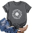 thumbnail image 1 of SMihono Hauts pour Femmes Été Chic Décontracté Mode T-shirt d'Été pour Femmes à Col Rond à Manches Courtes Imprimé Blouse T-shirt Oversize pour Femmes, 1 of 4