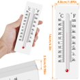 thumbnail image 2 of 2 Pcs Thermomètre Intérieur Extérieur Thermomètre Mural avec Compartiment Caché Haute Précision Compteur d'Humidité Température, 2 of 9