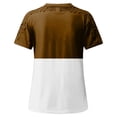 thumbnail image 5 of yoeyez T-Shirts pour Femmes en Dentelle à Manches Courtes Raglan Hauts Décontractés à Col Rond Chandail Mode Uni Floral Tee Shirt Tenues d'Été 2025 Brun m, 5 of 5