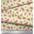 thumbnail image 2 of Soimoi Poly Georgette Fabric Seeds & Watermelon Fruits Decor Fabric Printed Yard 42 Inch Wide, 2 of 3