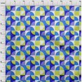thumbnail image 4 of oneOone Cotton Silk Blue Fabric Geometric Craft Projects Decor Fabric Printed By The Yard 42 Inch Wide, 4 of 4