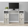 thumbnail image 1 of Mainstays 4-Cube Storage Desk, White Grain, 1 of 6