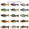 thumbnail image 2 of Lot de 3 Leurres de Pêche Eau Salée Appâts Réutilisables avec Perle Attraction Extérieure Swimbaits Artificiels Crankbait 10cm Type 13, 2 of 8