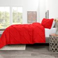 thumbnail image 3 of Nestl Pinch Pleated Comforter, King/Cal King Comforter Set, Cherry Red, 3 of 6
