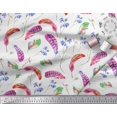 thumbnail image 2 of Soimoi Velvet Fabric Flowers & Feather Print Fabric by Yard 58 Inch Wide, 2 of 3
