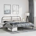 thumbnail image 1 of vidaXL Metal Bed Frame with Headboard Black 193x203 cm, 1 of 5