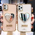 thumbnail image 4 of Makeup Mirror Mobile Phone Case, Luxurious Bling Heart-Shaped Mirror Phone Case(iPhone 7plus/8plus), 4 of 8