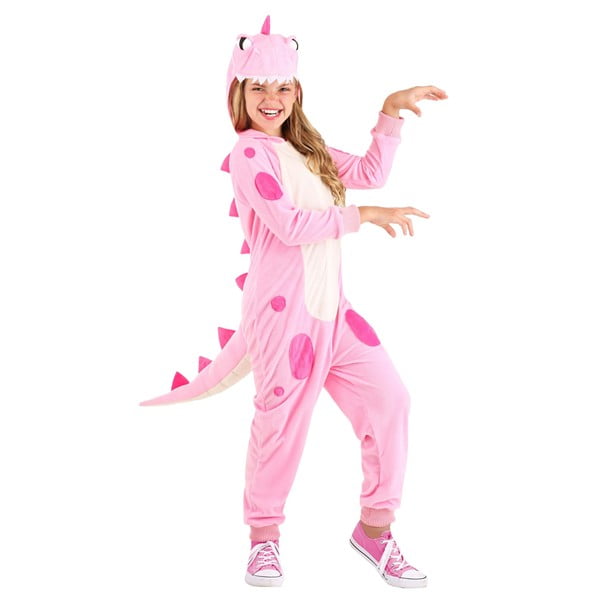 Pink Dinosaur Girl's Onesie