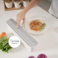 thumbnail image 2 of Distributeur de Pellicule Magnétique avec Coupeur, Distributeur de Papier d'Aluminium avec Coupeur, Utilisation à une Main Convient aux Rouleaux de 30 cm, Montage Mural Sans Perçage Rechargeable pour Papier d'Aluminium et Film Étirable (#B), 2 of 7