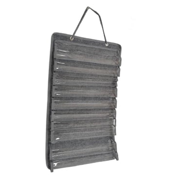 jinwen Karate Belt Display Bag Dustproof Wall Hanging Rack Belt Display Holder Grey