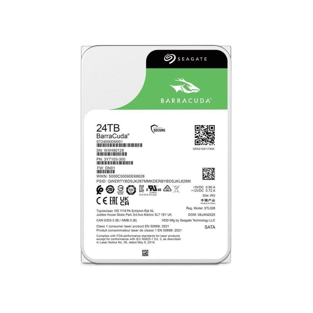 新Seagate 24TB HDD BarraCuda ST24000DM001 Seagate BarraCuda ST24000DM001 24TB 7200 RPM 512MB Cache SATA 6.0