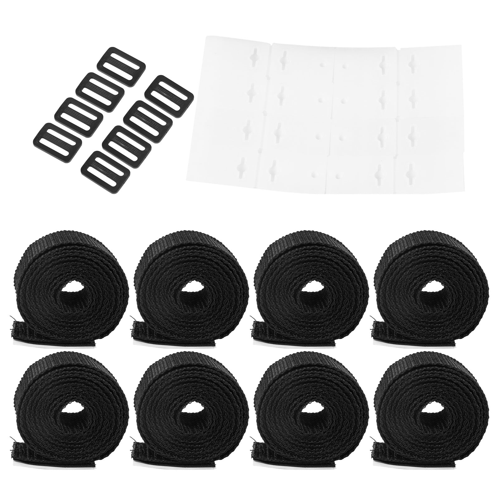 Kit de Sangle de Rouleau de Couverture Solaire, Sangle de Bobine de Piscine Facile à Attacher, Durable et Robuste avec Boucles pour Intérieur et Extérieur