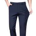 thumbnail image 2 of Chbgutlmr Dress Pants for Men Button High Waist Solid Color Suit Pants Formal Work Office Trousers Pockets, 2 of 5