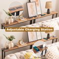 thumbnail image 4 of Ktaxon 79" Narrow Console Sofa Table with Charging Station, Long Couch Table with Metal Frame and Charge Station with 4.9ft Extension Cord, Rustic Brown, 4 of 11