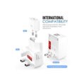 thumbnail image 2 of All-in-One Universal Travel Adaptor with 2 USB Ports - White, 2 of 13