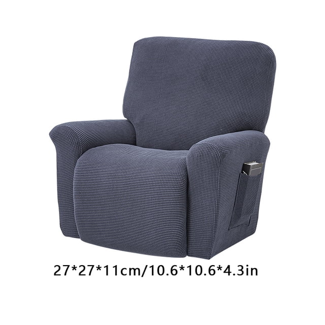 Stretch Recliner Chair Slipcover Elastic Full Coverage Solid Color Sofa Cover Replacement for LAZBOY, Carbon Grey