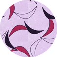 thumbnail image 1 of Ahgly Tapis Rond Lavable en Machine Intérieur Transitionnel Orchidée Violet, 7 Pieds Rond, 1 of 7