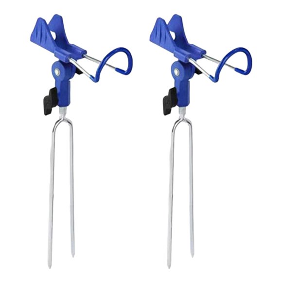 koolsoo 2Pcs Fishing Rod Holder Fishing Pole Bracket Support Stand Outdoor Blue