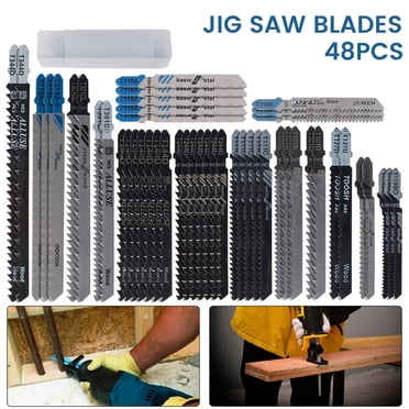 Jigsaw Blades Set HCS Jigsaw Blades T-Shank Jigsaw Blades Wood Fine Cut Assorted Jig Saw Blades for Wood Plastic Metal Cutting