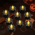 thumbnail image 1 of Halloween Candle Lanterns Set of 12 - Flameless LED Tea Lights with Timer for Pumpkin Ghost Decorations, 1 of 6