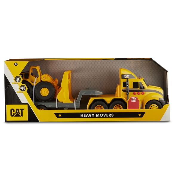 Cat Construction Heavy Mover Caterpillar Toy Semi Truck and Trailer with Lights & Sounds