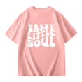 thumbnail image 5 of Girls Summer Oversized T-Shirts - Short Sleeve, Crewneck, Solid Color - Casual Basic Tops, 3-14 Years, 5 of 5
