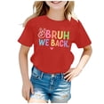 thumbnail image 1 of PMVFHDE Hauts Fille Hauts Filles T-Shirts Graphiques pour Fille Hauts Filles T-Shirts Enfants Rentrée des Classes Graphique Manches Courtes Col Rond T-Shirt Lumineux et Confortable pour Garçons et Filles Rouge,12-13 Ans, 1 of 4