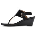 thumbnail image 3 of WHITE MOUNTAIN Sandale Compensée pour Femme, Noir/verni/lisse, 6 m, 3 of 6