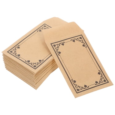 KAKOWELY envelope wrapping 50pcs Self Sealing Kraft Paper Envelopes For Small Coin Envelopes Budgeting Envelopes For Cash Mini Money Envelopes Brown Kraft Paper Envelopes