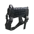 thumbnail image 1 of (Black, XL) Tactical Dog Harness Nylon Handle Adjustable Training Harness, 1 of 5