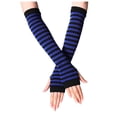 thumbnail image 1 of YOUSNH Gants Sans Doigts Longs Plus Chauds Punk Gothiques pour Femmes Bleu Taille Unique, 1 of 6