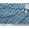 thumbnail image 2 of Soimoi Blue Velvet Fabric Brush Stroke Abstract Decor Fabric Printed Yard 58 Inch Wide, 2 of 3