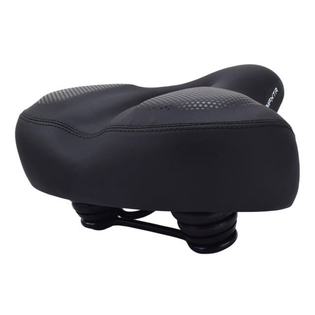 Almencla Bike Seat Padded Comfortable Seat Shock Absorbing Bike Saddle black