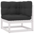 thumbnail image 4 of vidaXL Garden Middle Sofas with Anthracite Cushions 2 pcs Solid Wood Pine, 4 of 6