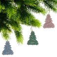 thumbnail image 3 of 6Pk Wood Tree Shape Ornament Color - Set of 6, 3 of 3