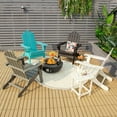 thumbnail image 4 of Gymax Lot de 4 Chaises Adirondack Pliantes pour Patio, Résistantes aux Intempéries, avec Porte-Gobelet, Cour Arrière, Noir, 4 of 8