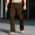 thumbnail image 2 of Men's Ripstop Tactical Cargo Pants, Water Resistant Lightweight Military Work Hiking Pants Big and Tall Work Pants, 2 of 9