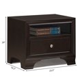 thumbnail image 2 of Gymax Vintage Nightstand Solid Wood Sofa Side End Table W/ USB Port & Drawer Brown, 2 of 8