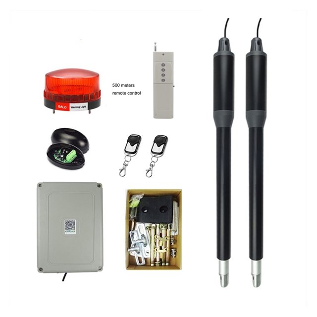 WiFi Controller Electric Linear Actuator 300kgs Engine Motor System Automatic Swing Gate Opener With Dual Thick Arms KIT For Driveway ,Ultra-Quiet Operation