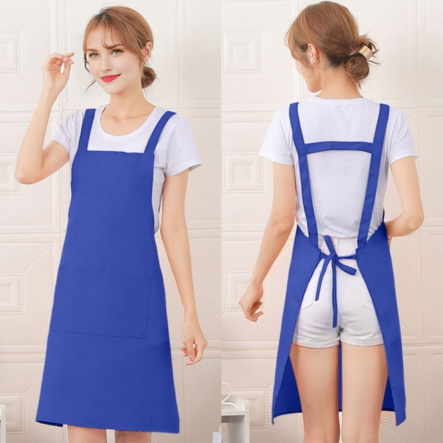 EGNMCR H Back Style Apron With Pocket For Women Men Adjustable Large Size Comfortable Kitchen Home Cooking Cooking Apron