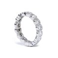 thumbnail image 3 of Bague de Mariage Empilable en Or Blanc 14k avec Diamants et Lunette 2ct, 3 of 4