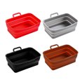 thumbnail image 3 of Fryer Tray Bake Plate Baking Supplies Heating-resistance Compact Non-stick Smooth Surface Baking Size Smooth Surface Washable Multicolored Kitchen Gadget Red, 3 of 8