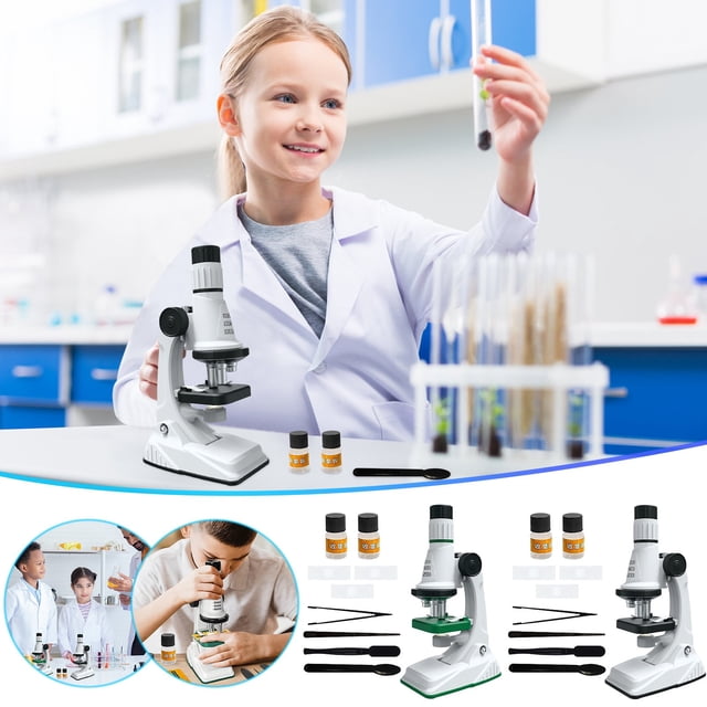 Birdeem Microscope Adapté aux Débutants Enfants et Étudiants 200X -1000X