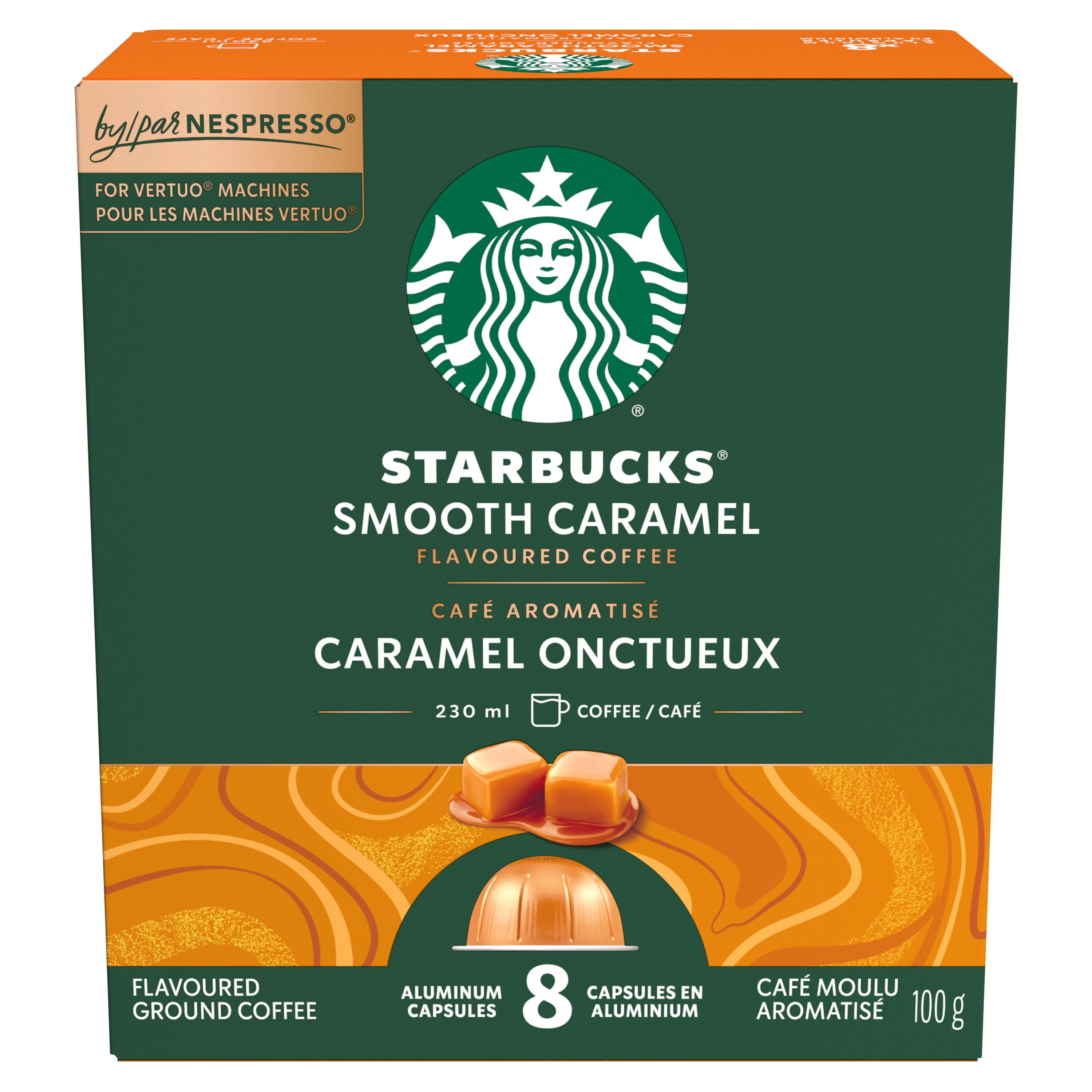 STARBUCKS Smooth Caramel, For NESPRESSO VERTUO, Flavoured Blonde Roast