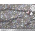 thumbnail image 2 of Soimoi Poly Georgette Fabric Floral,Owl & Cow Cartoon Print Sewing Fabric Yard 42 Inch Wide, 2 of 3