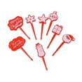 thumbnail image 2 of veasfak 8x Christmas Food Picks Set Cute Creative Cake Forks for Dessert Cheese Cake Red, 2 of 9